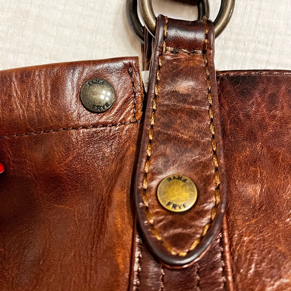FRYE Melissa Purse or Tote Bag. Cognac Color - Picture 4 of 12